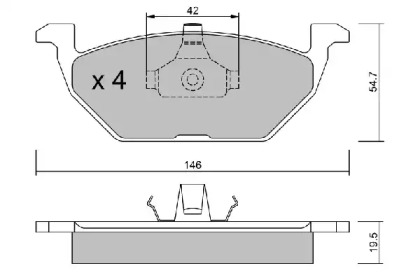 Комплект тормозных колодок, дисковый тормоз AISIN BPVW-1012